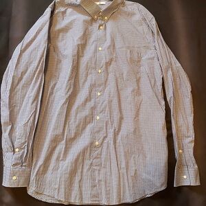 Classic Blue and White Checkered Men's Shirt